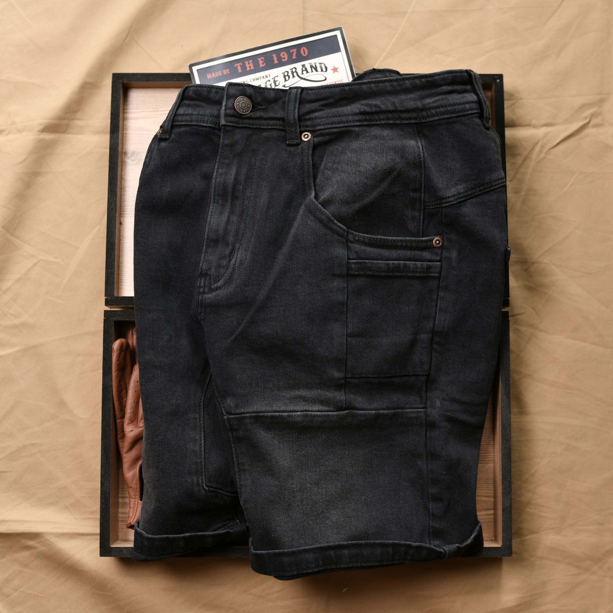 Quần short Jean QS512 - XÁM - The1970