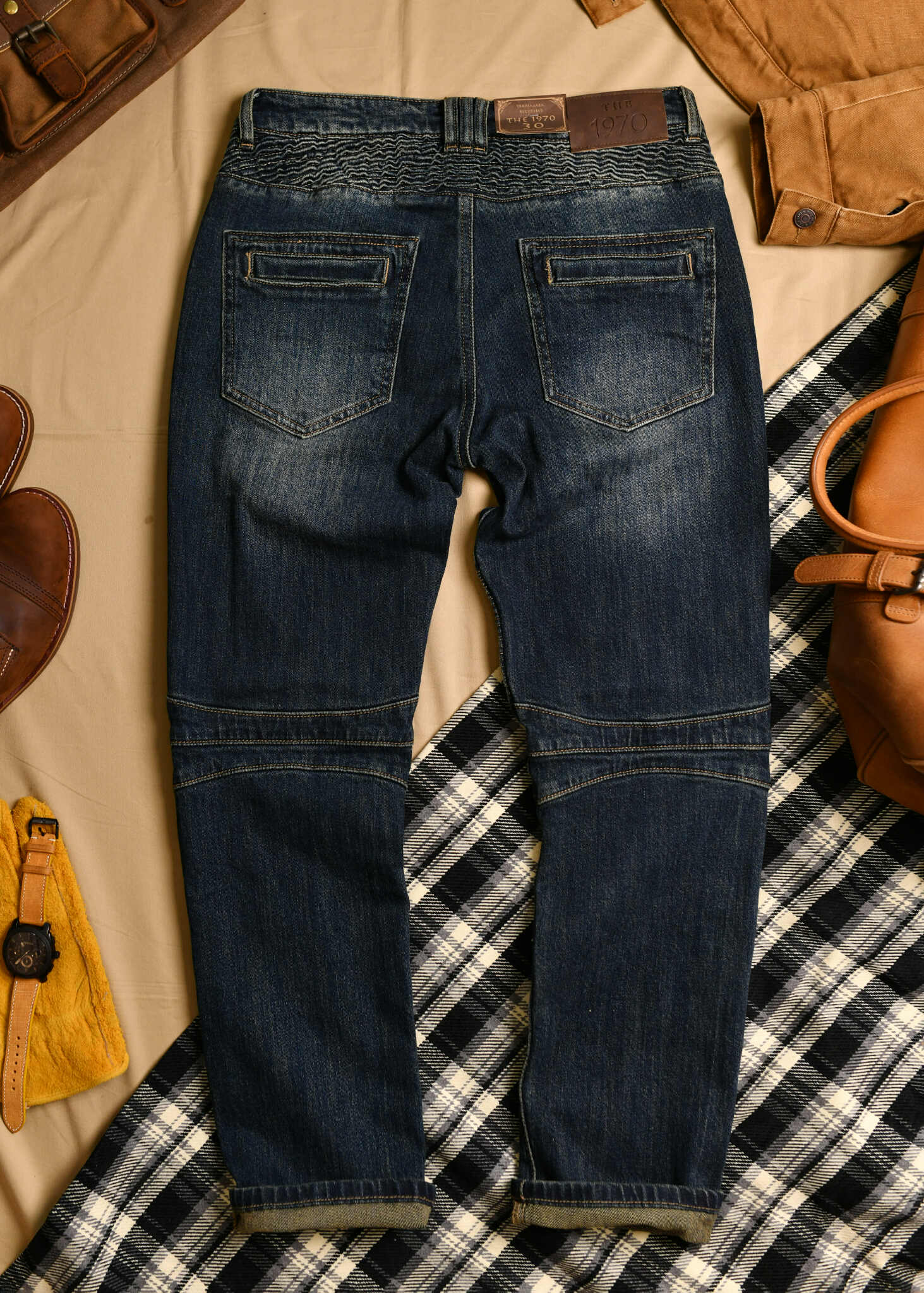 Quần Jean Biker Xanh THE1970 QJ518