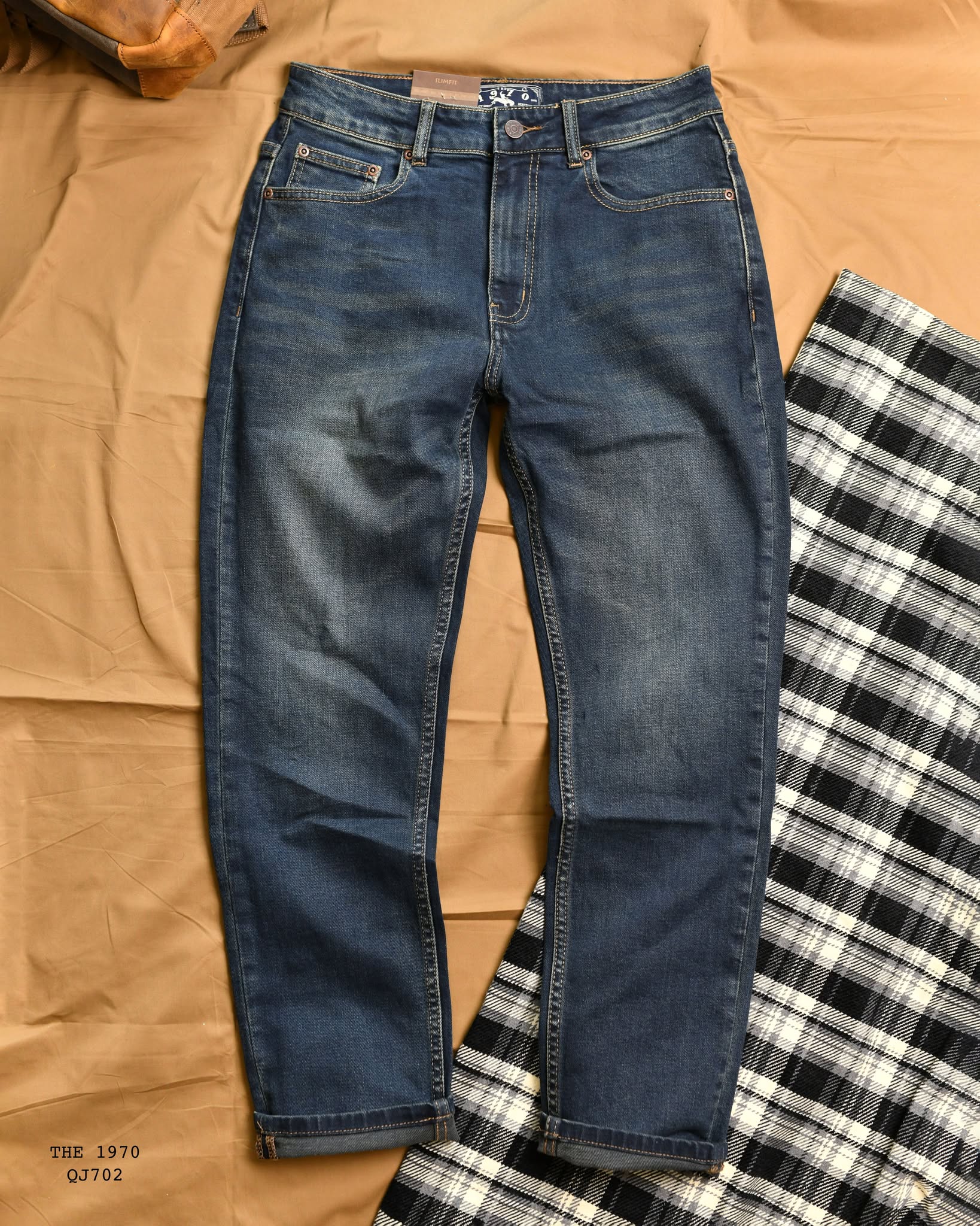 Quần jean xanh rách The1970 QJ529 Xanh