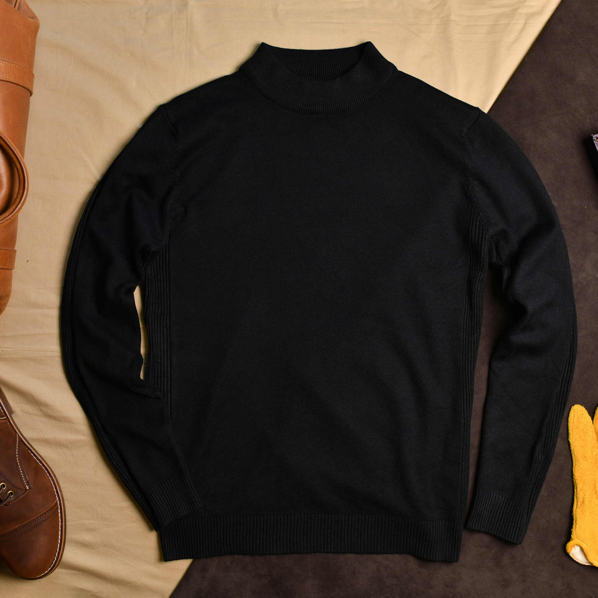 Áo len cổ 4cm AL892 - COFFEE