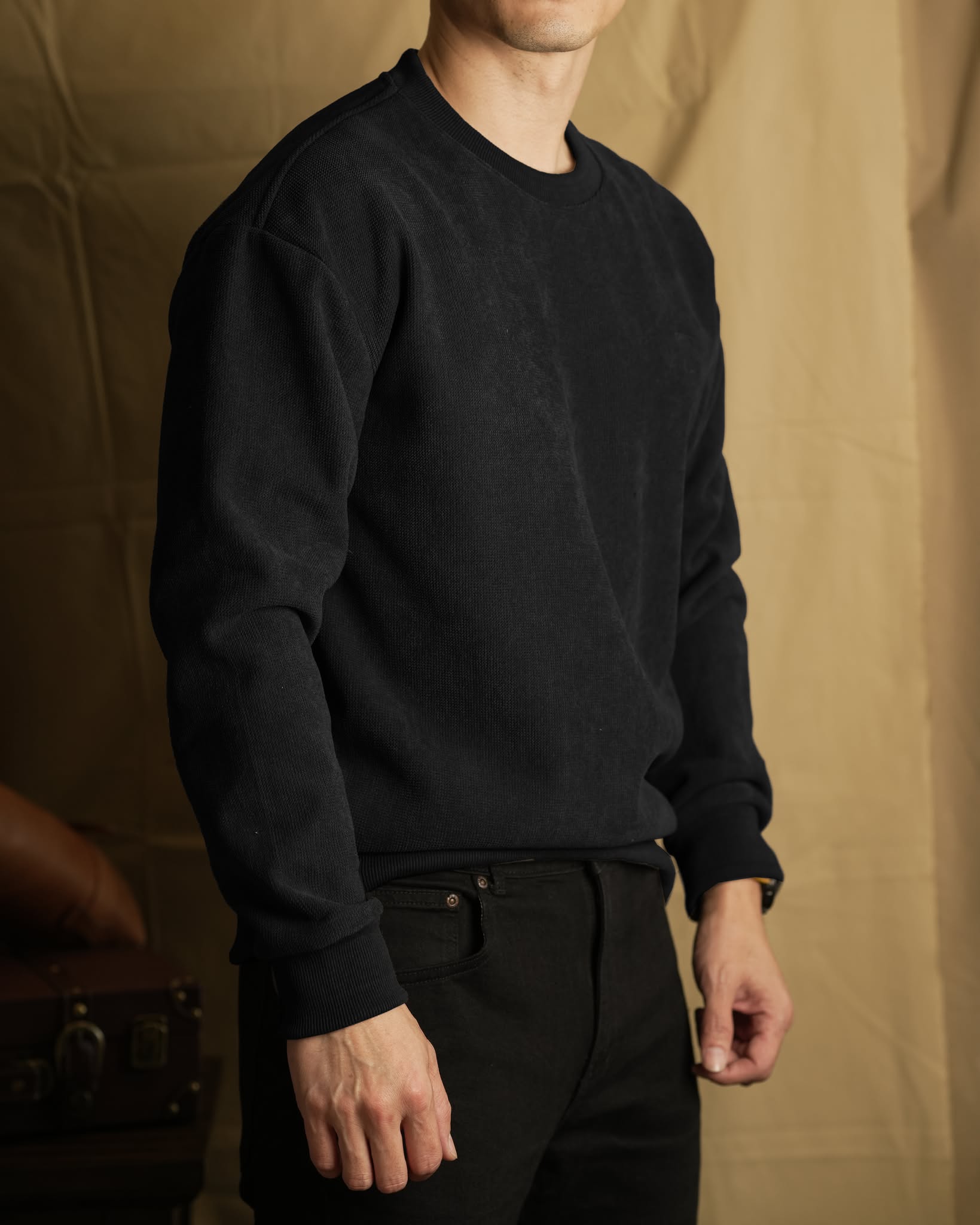 Áo nỉ lót lông AN893 - ĐEN