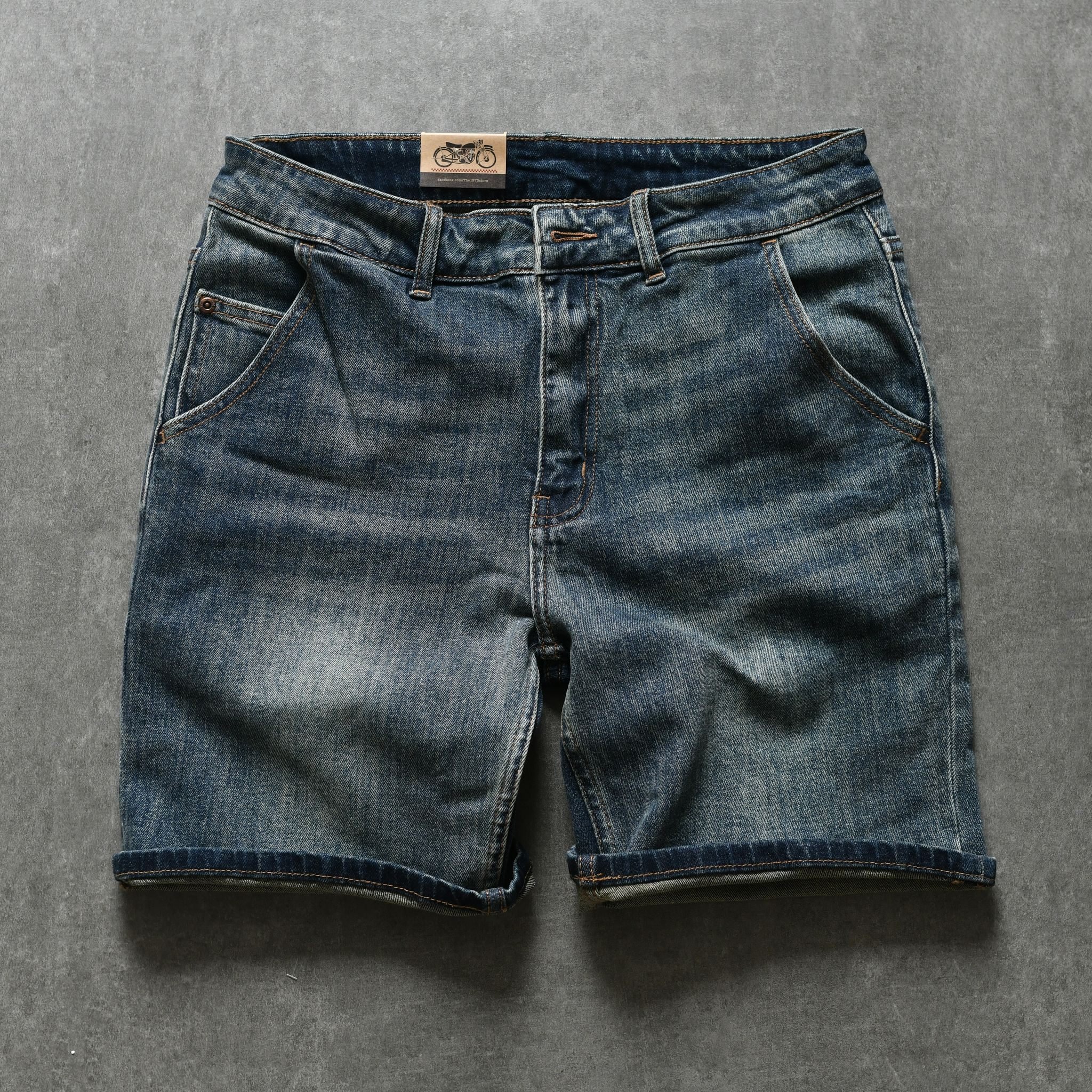 Quần short Jean xanh nhạt mới The 1970 QS481