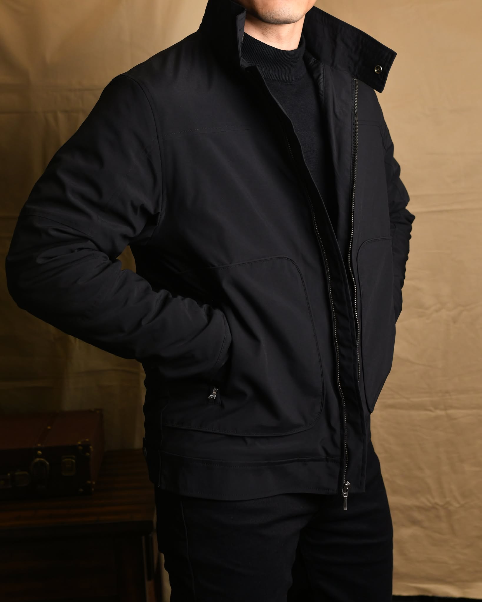 Áo Khoác gió trần bông AK839 ĐEN