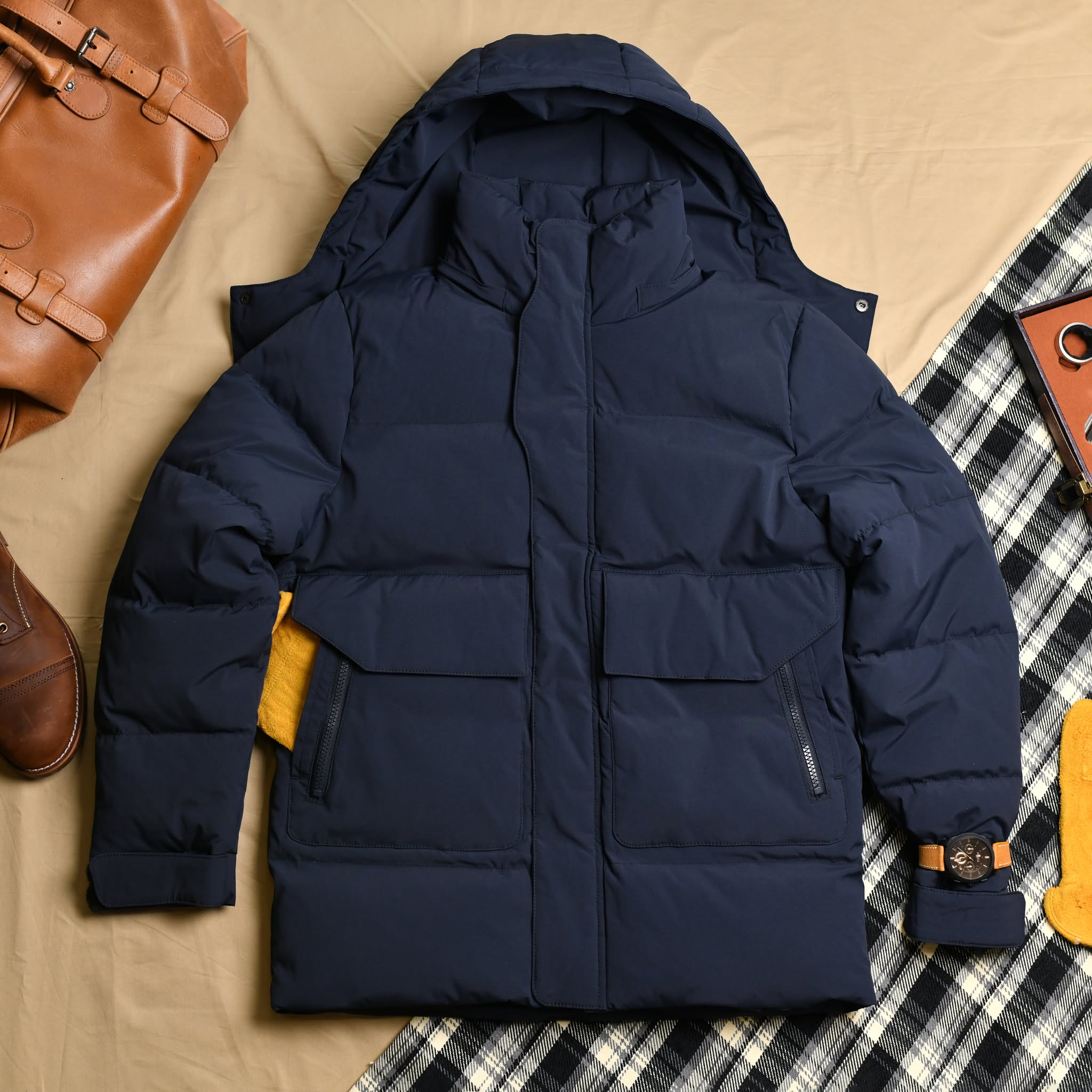 Áo Parka 2 túi nổi có mũ AK857 - THAN