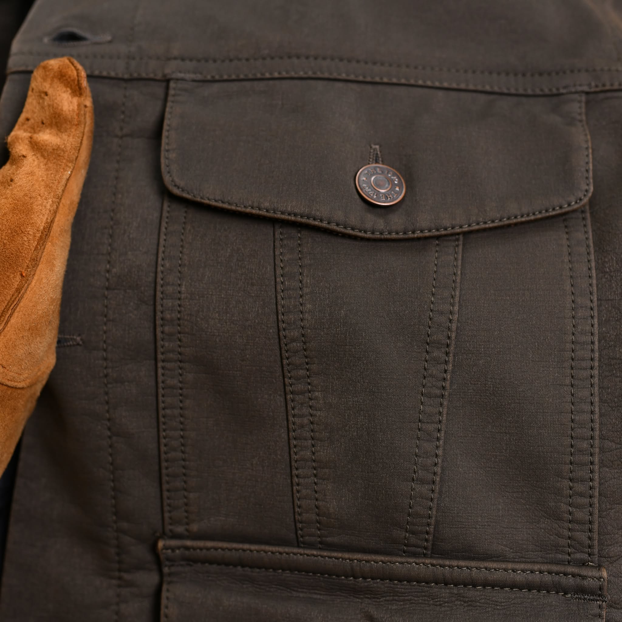 Áo Khoác da 4 túi AKD846 - NÂU