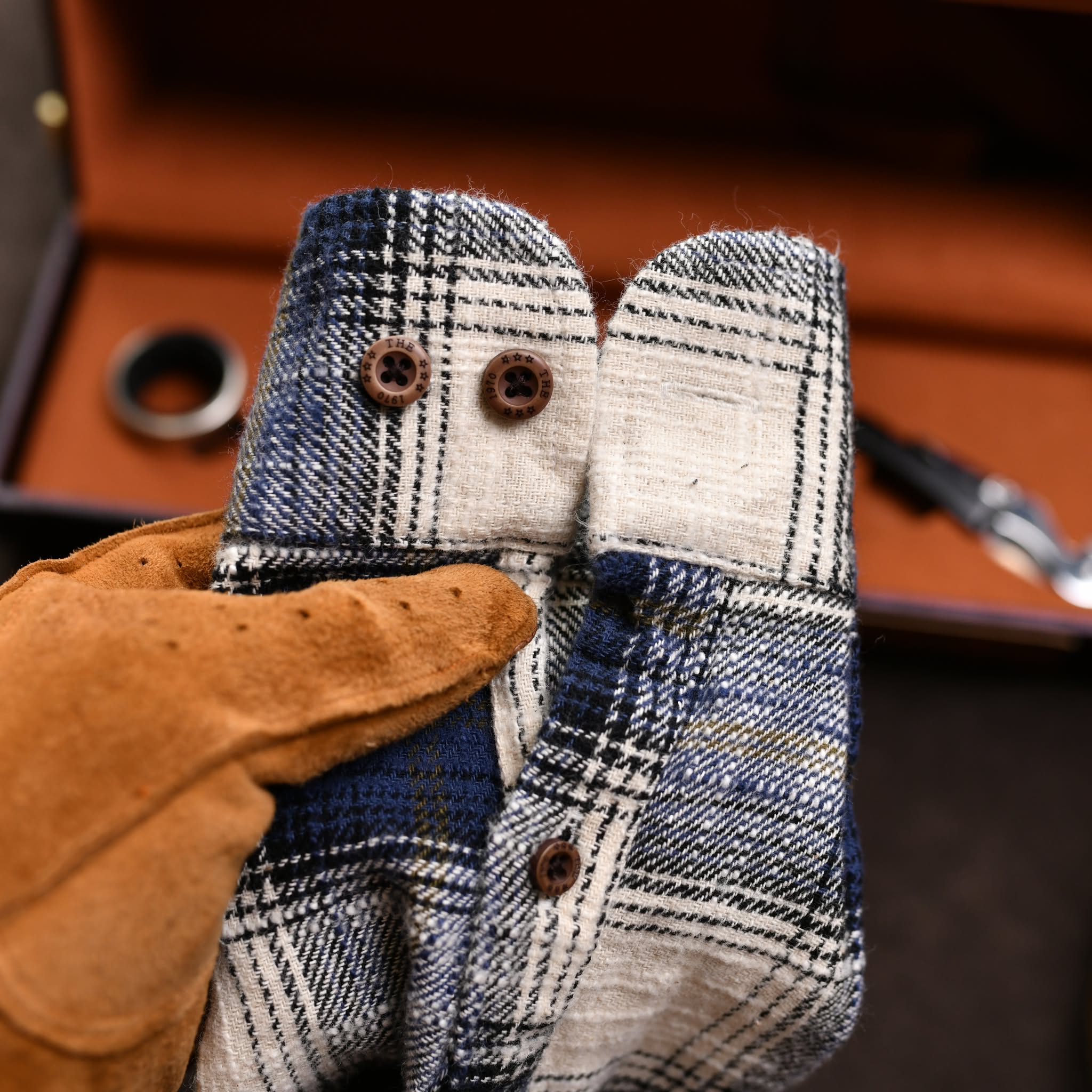 Áo sơ mi kẻ SM903 - Than