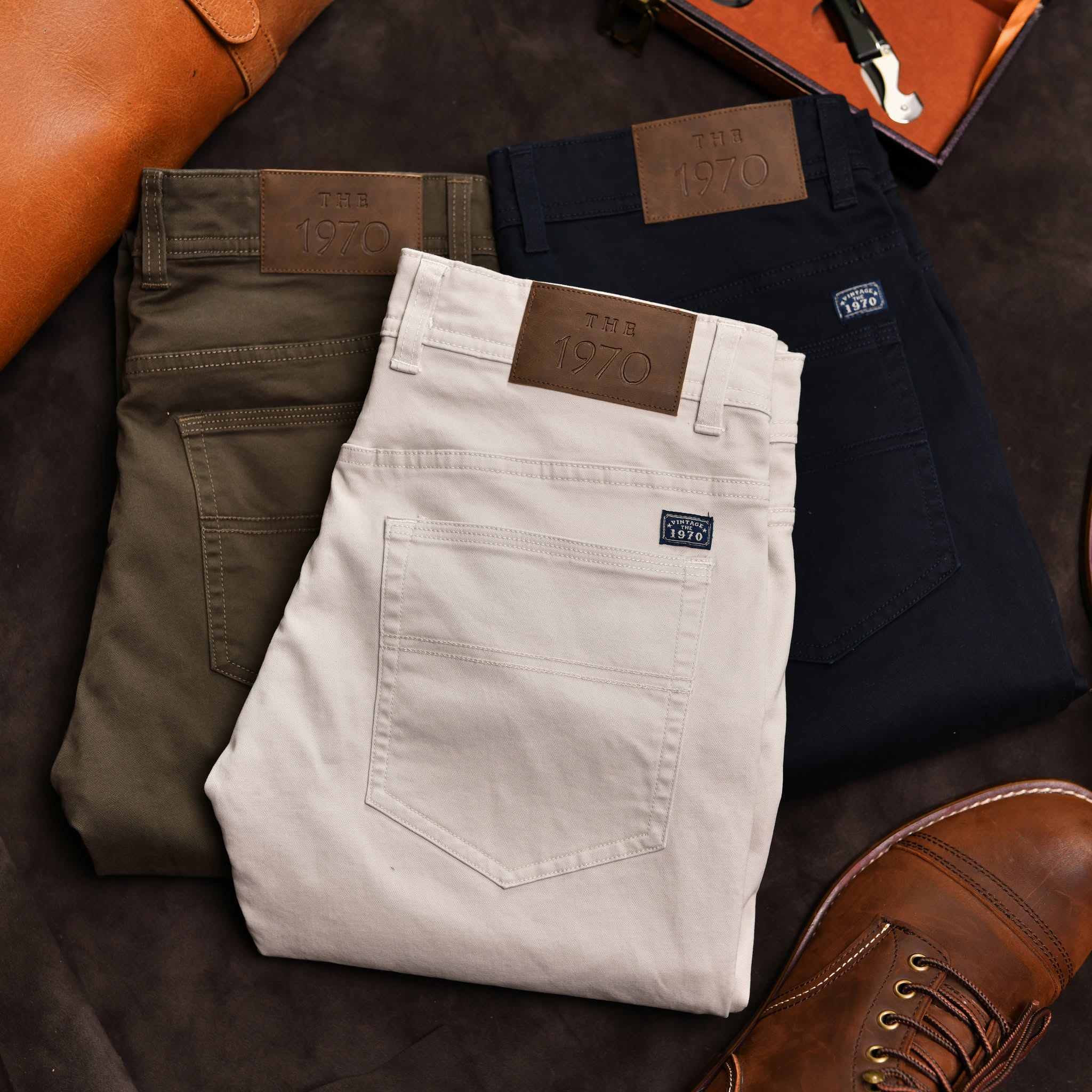 Quần kaki dài QKK896 - KEM