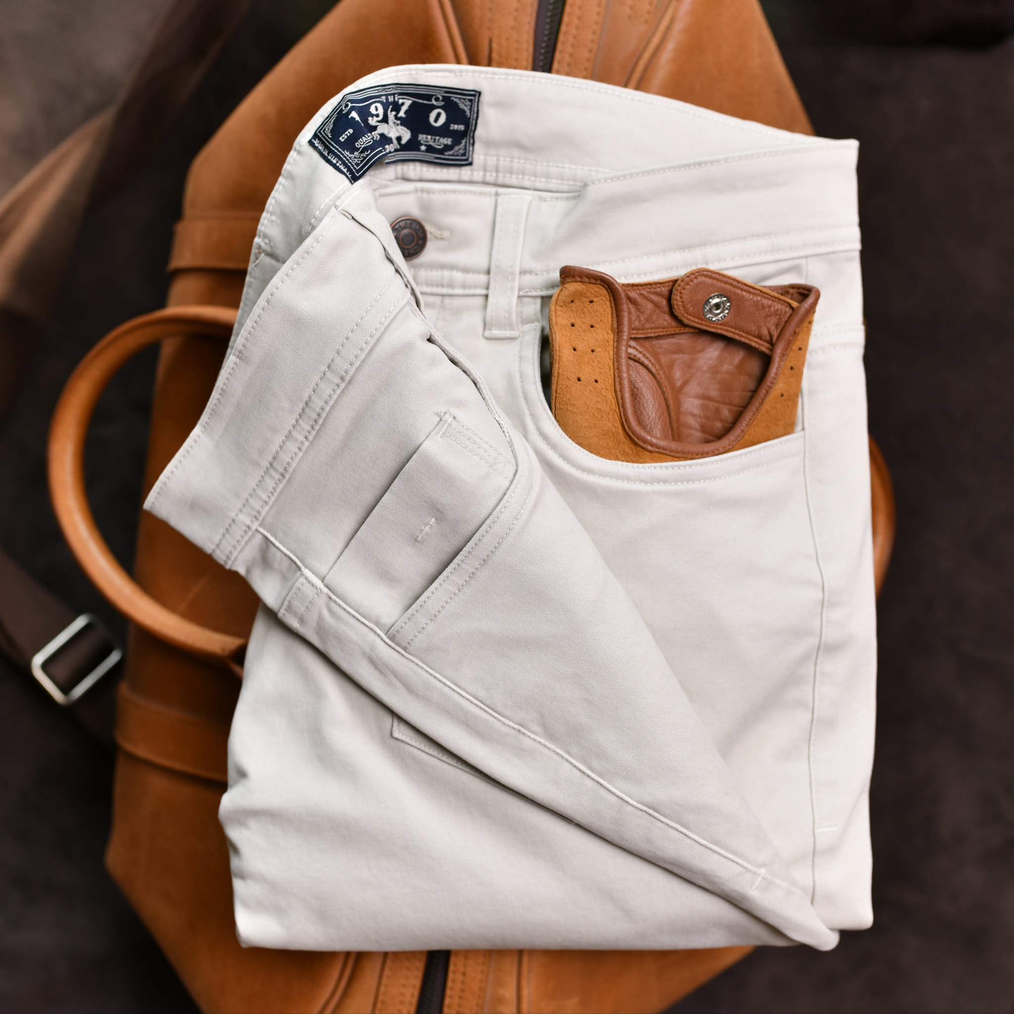 Quần kaki dài QKK896 - KEM