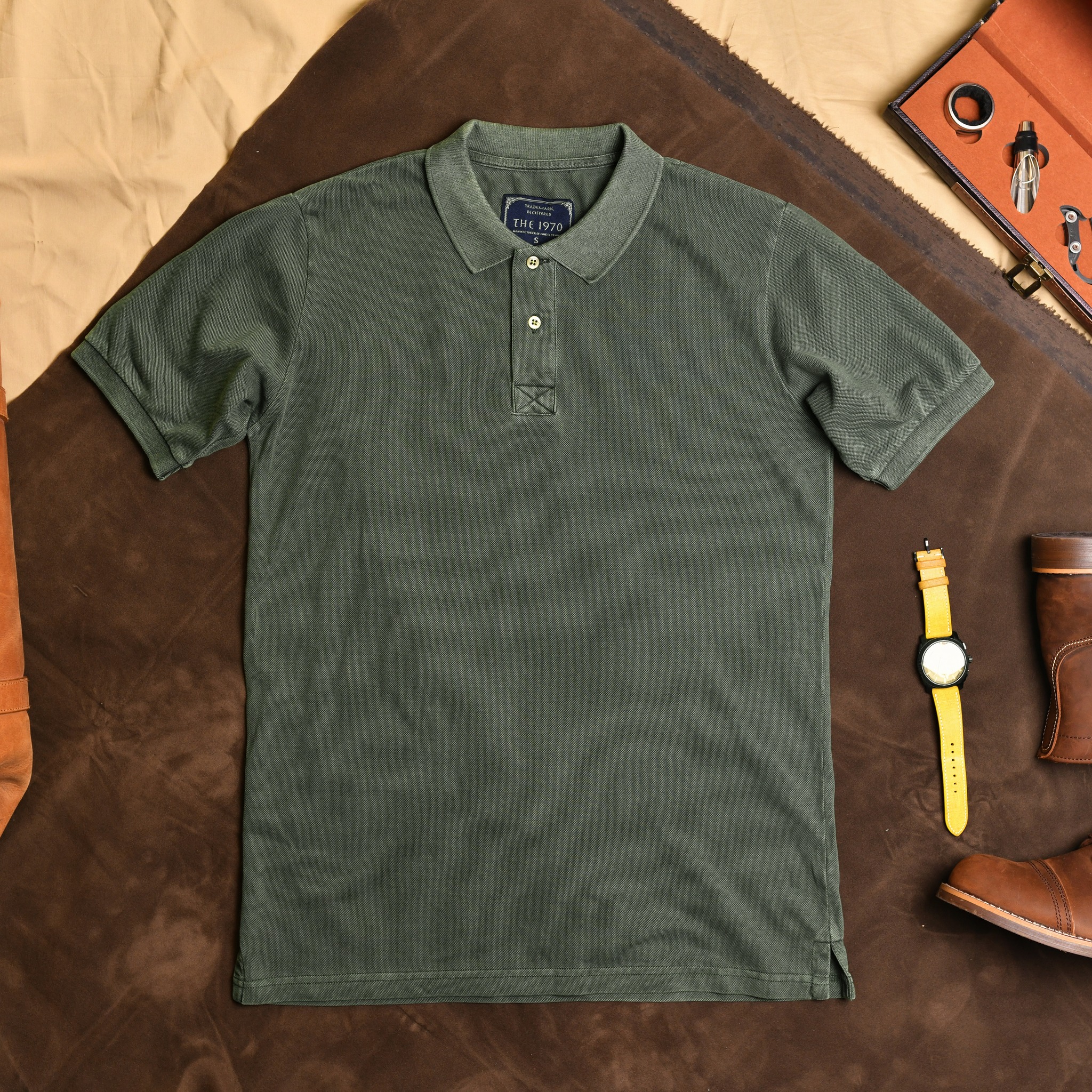 Áo Polo trơn AP931 - RÊU