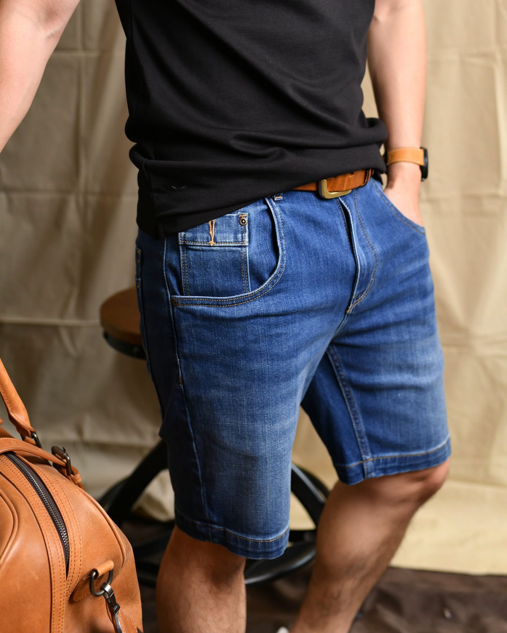 Quần short jean xanh đậm QSJ947