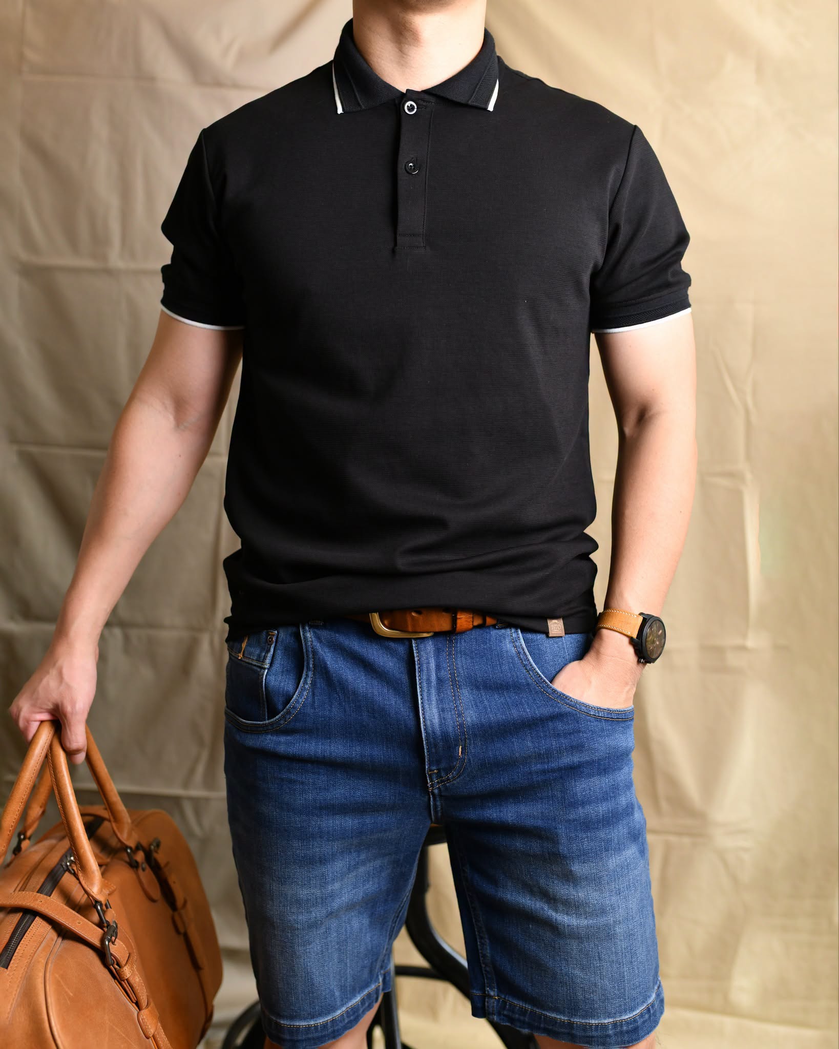 Quần short jean xanh đậm QSJ947
