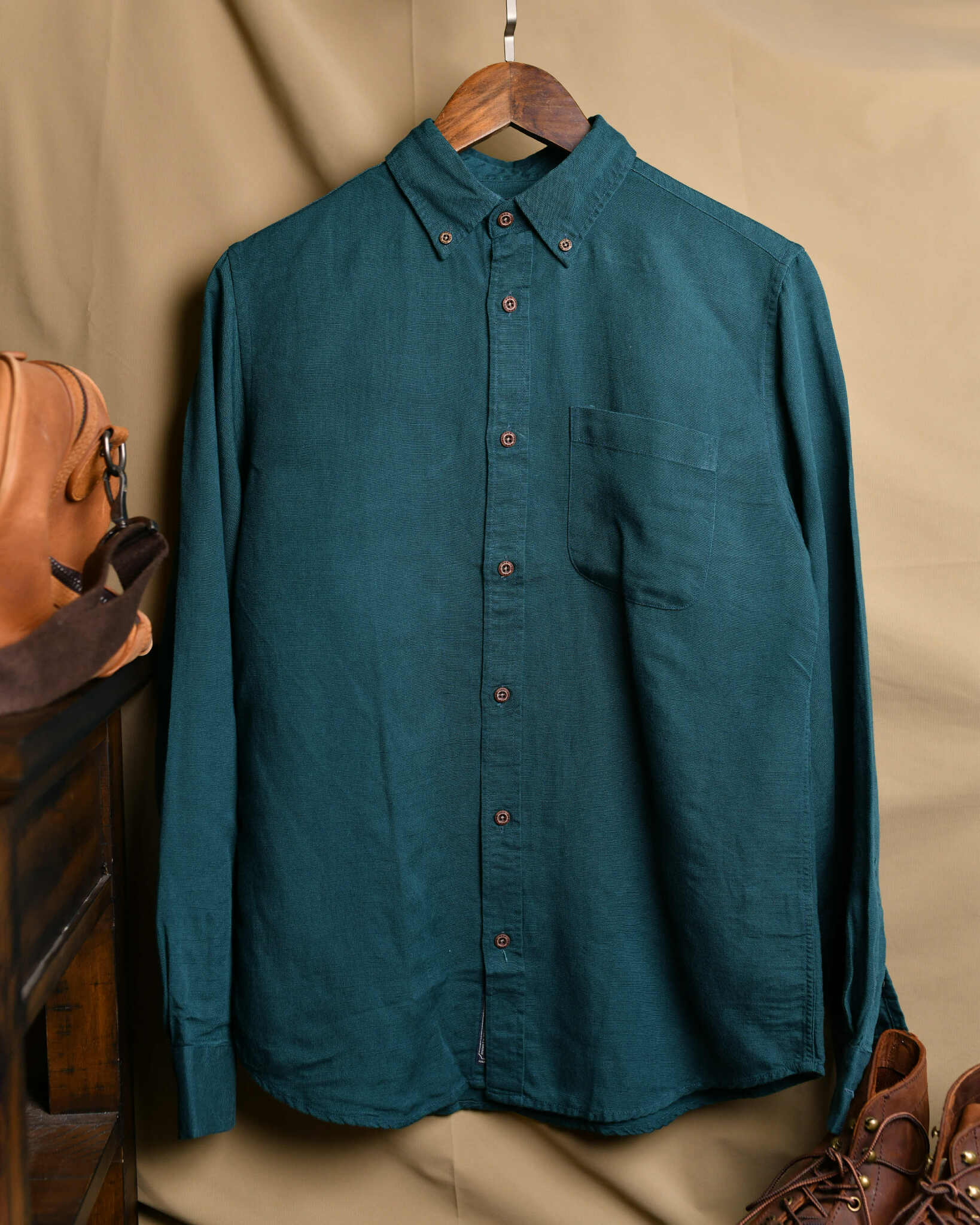 Sơ mi linen dài tay cao cấp TRẮNG THE 1970 SM743