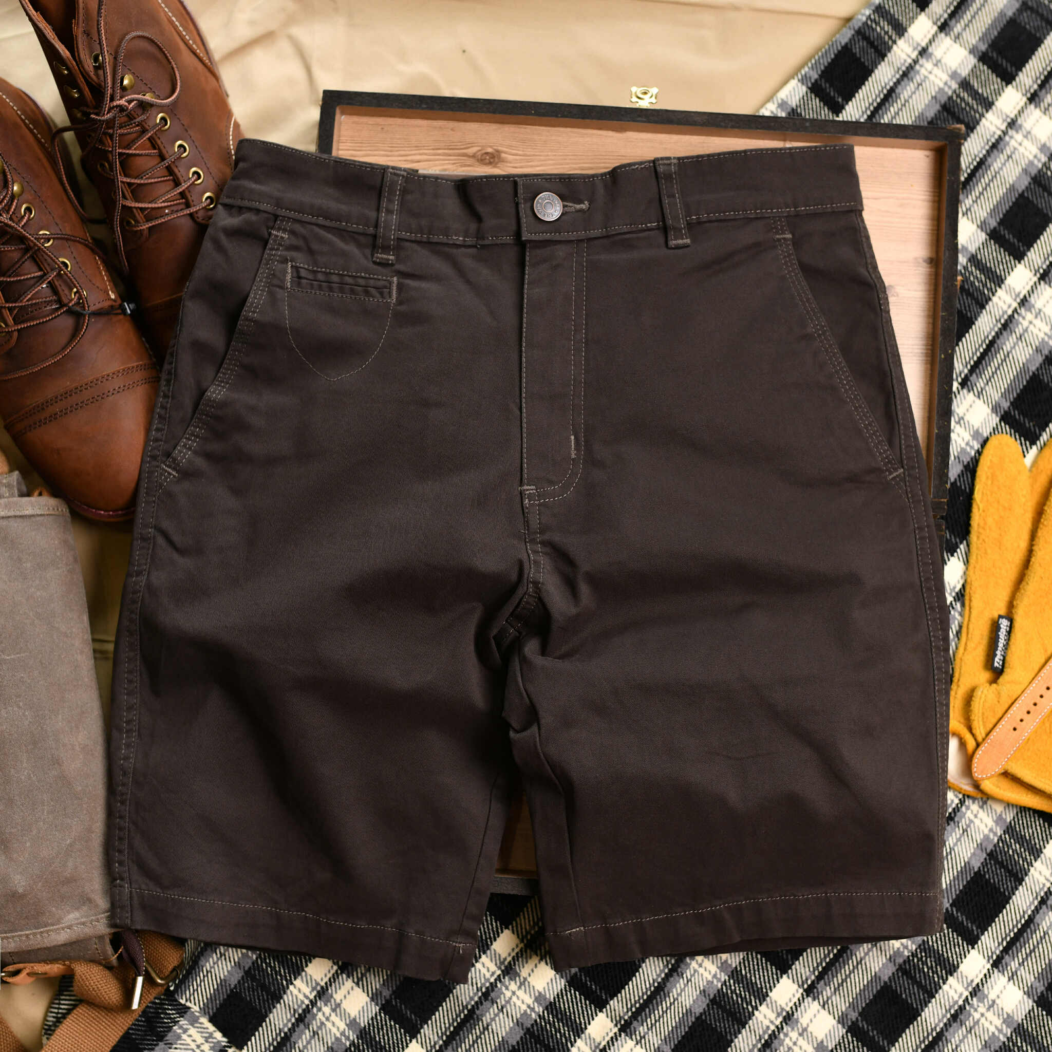 Quần short kaki NÂU  THE1970 QS794