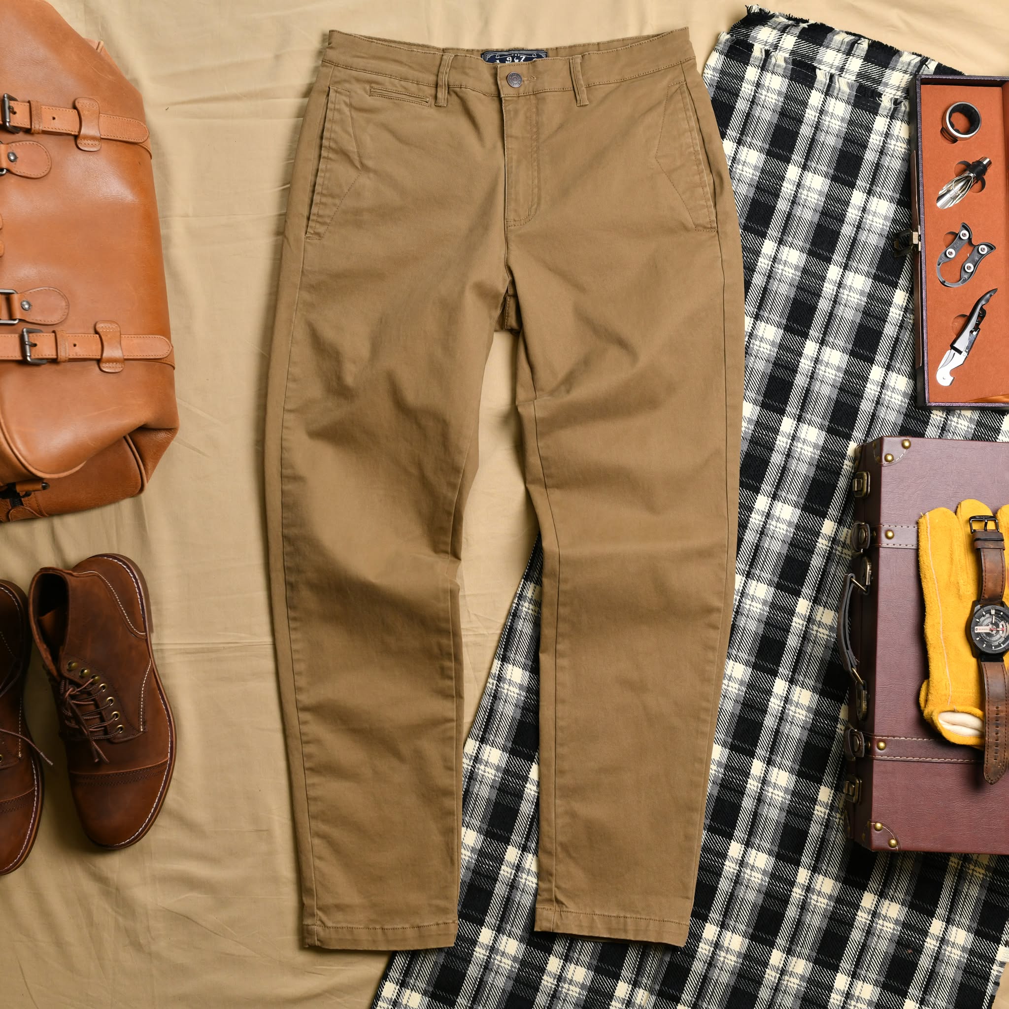 Quần kaki dài QKK861 - VÀNG