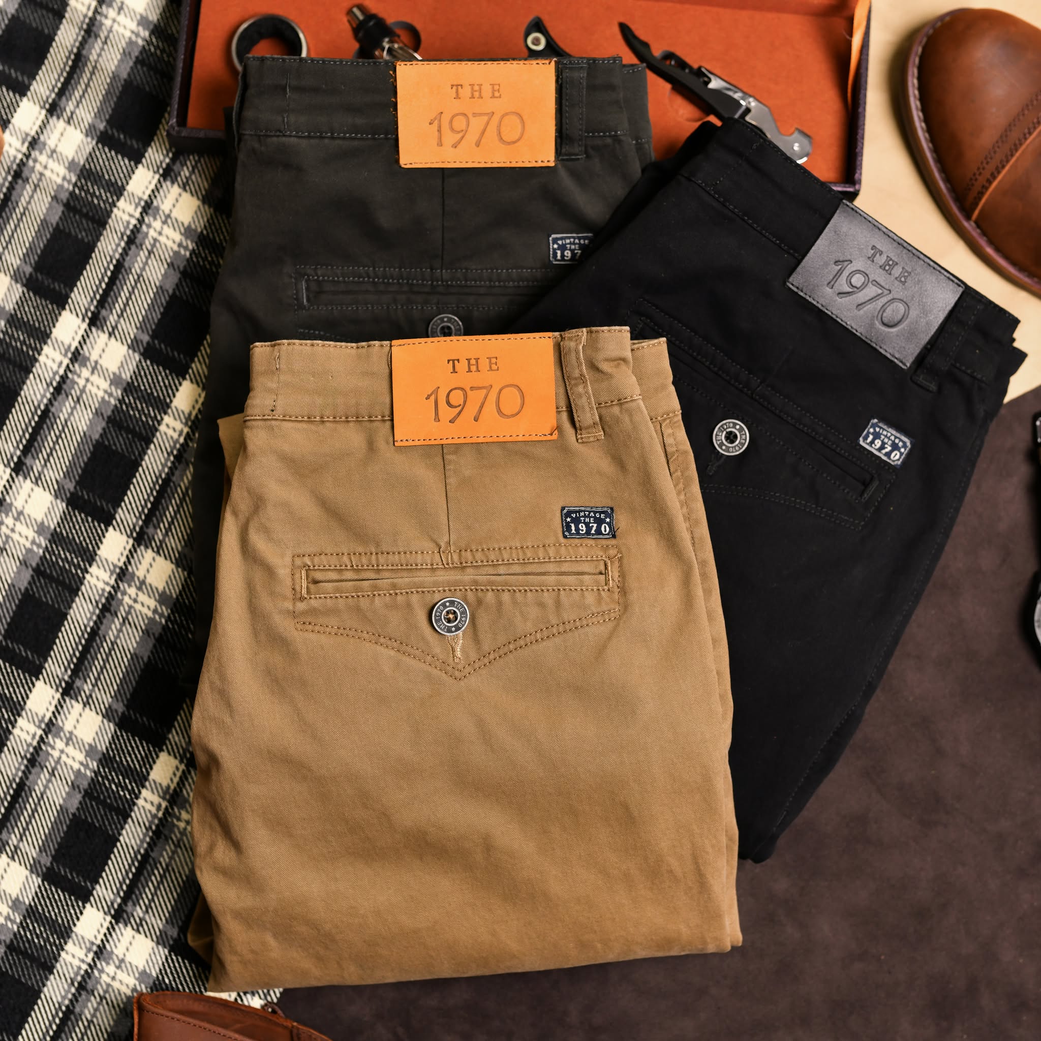 Quần kaki dài QKK904 - NÂU VÀNG