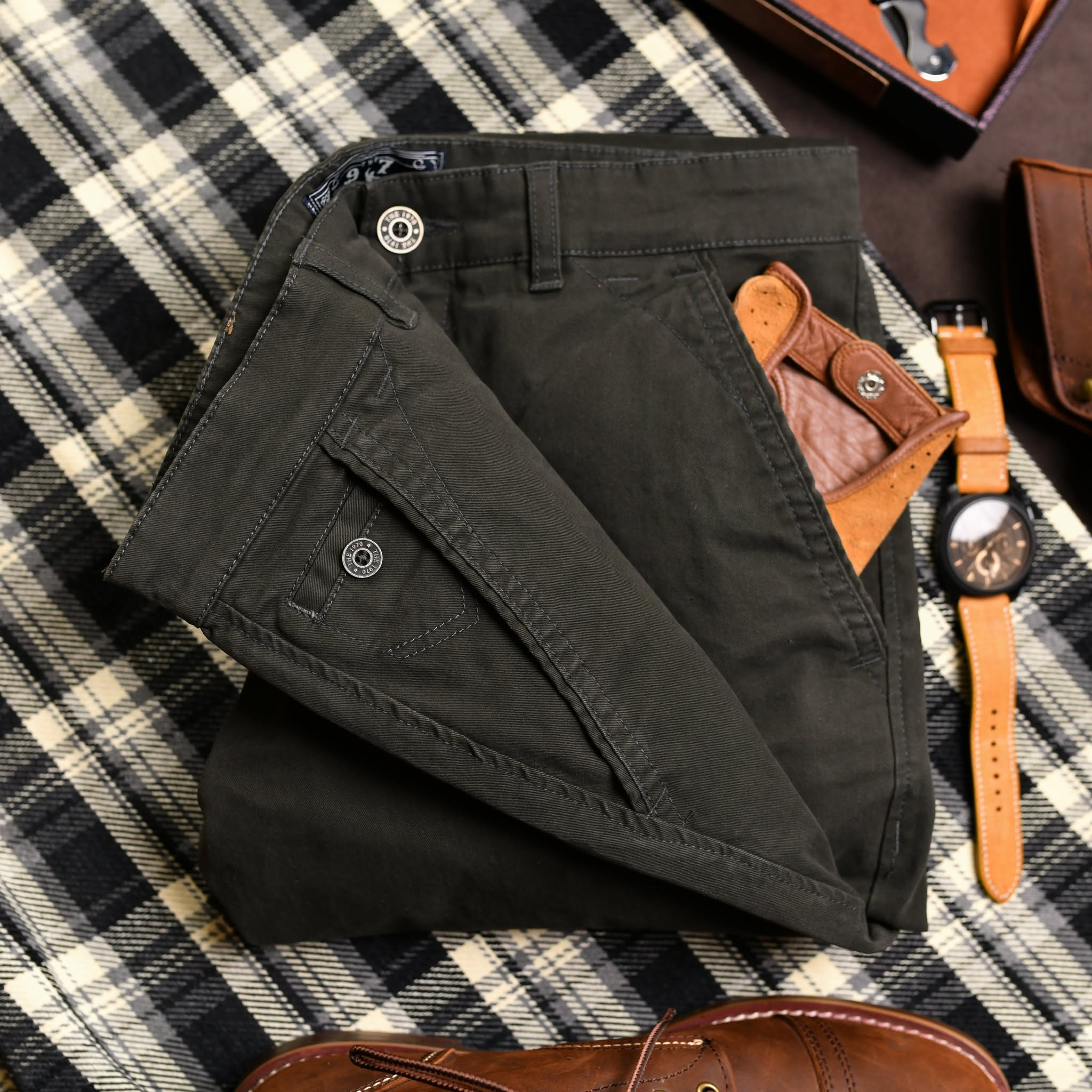 Quần kaki dài QKK904 - RÊU TRẦM