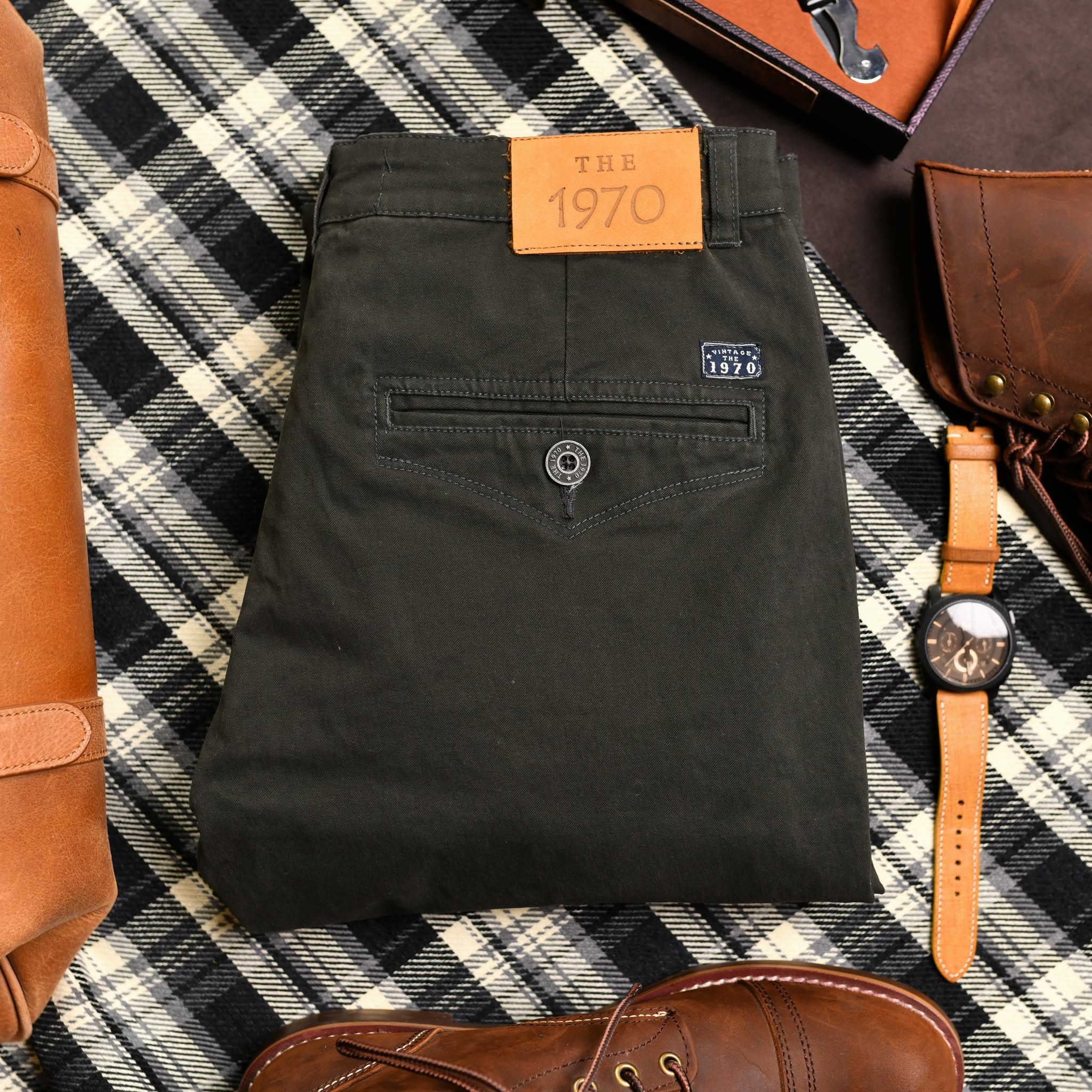 Quần kaki dài QKK904 - RÊU TRẦM