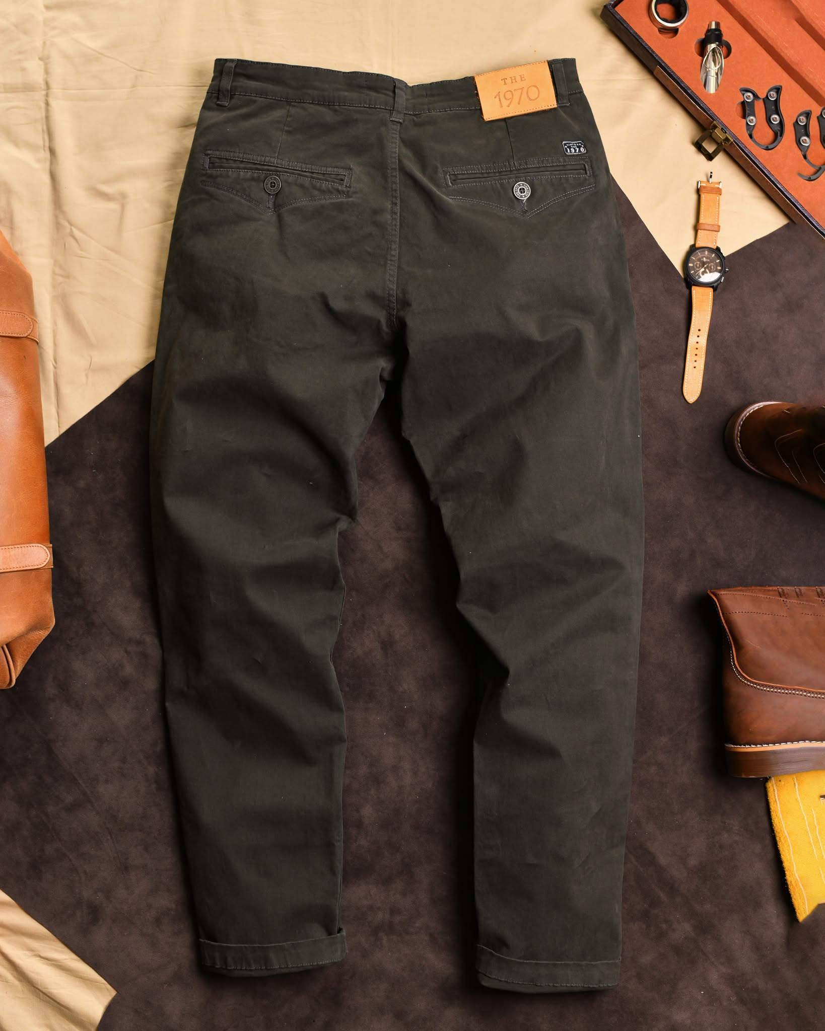 Quần kaki dài QKK904 - RÊU TRẦM