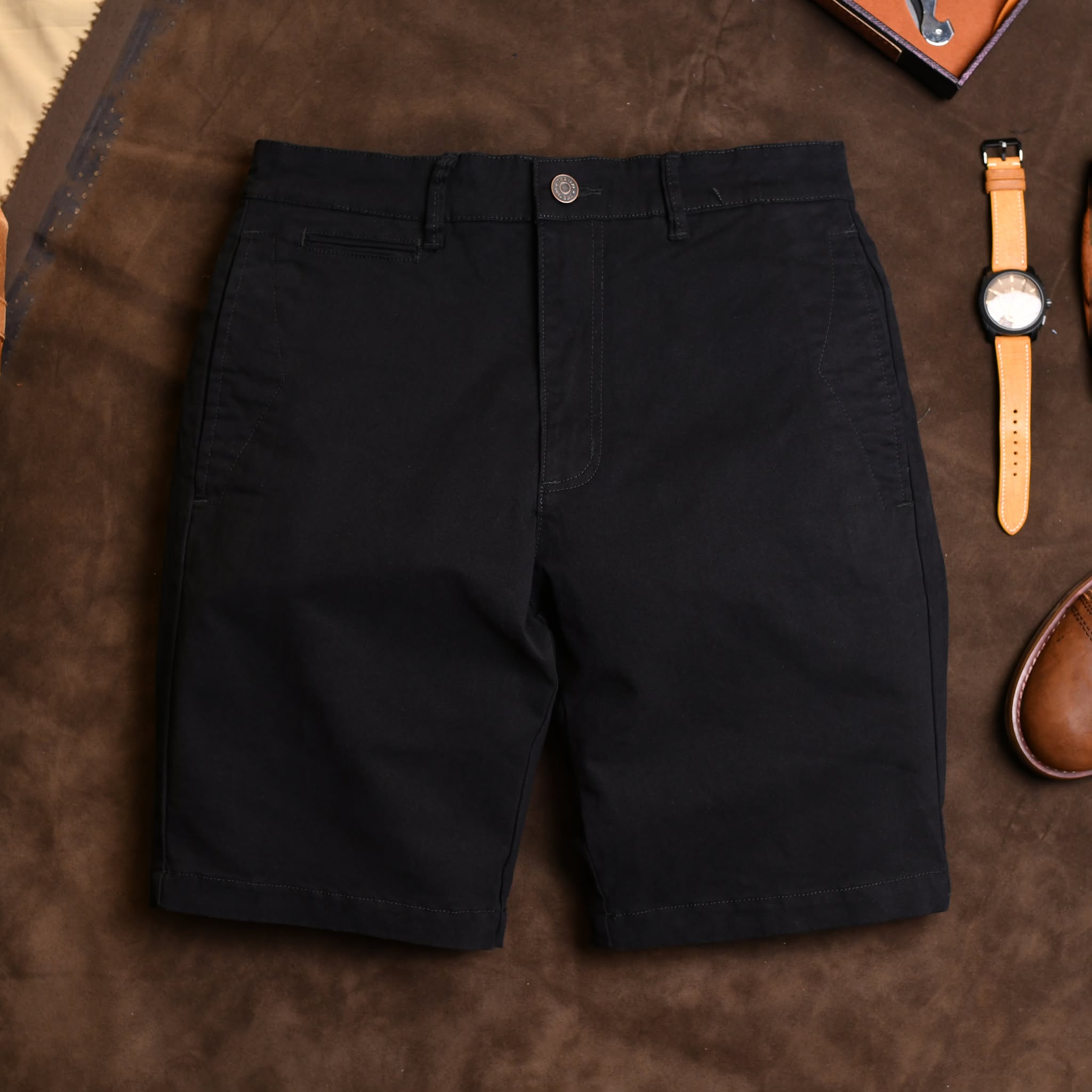 Quần short kaki QS923 - NÂU VÀNG