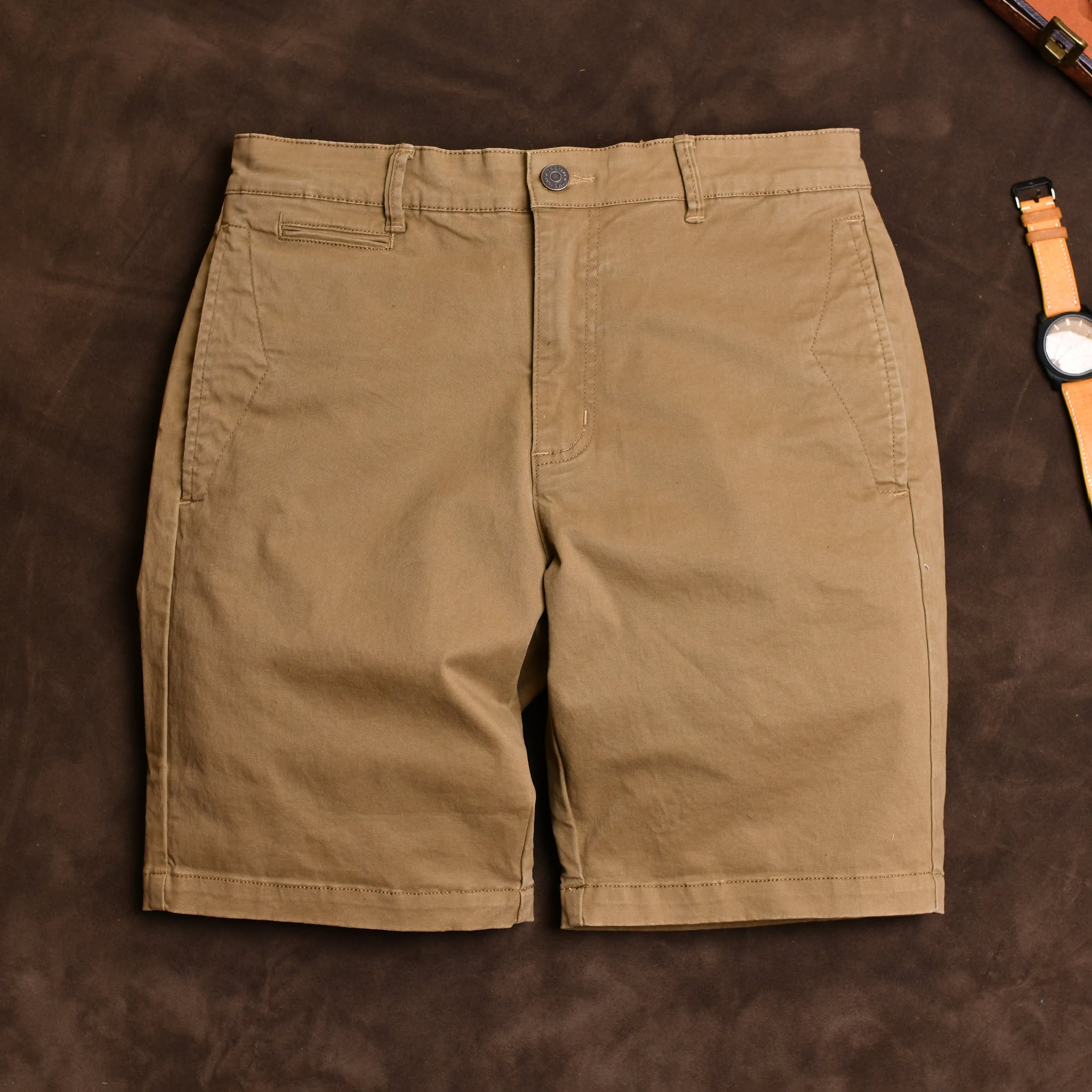 Quần short kaki QS923 - NÂU VÀNG