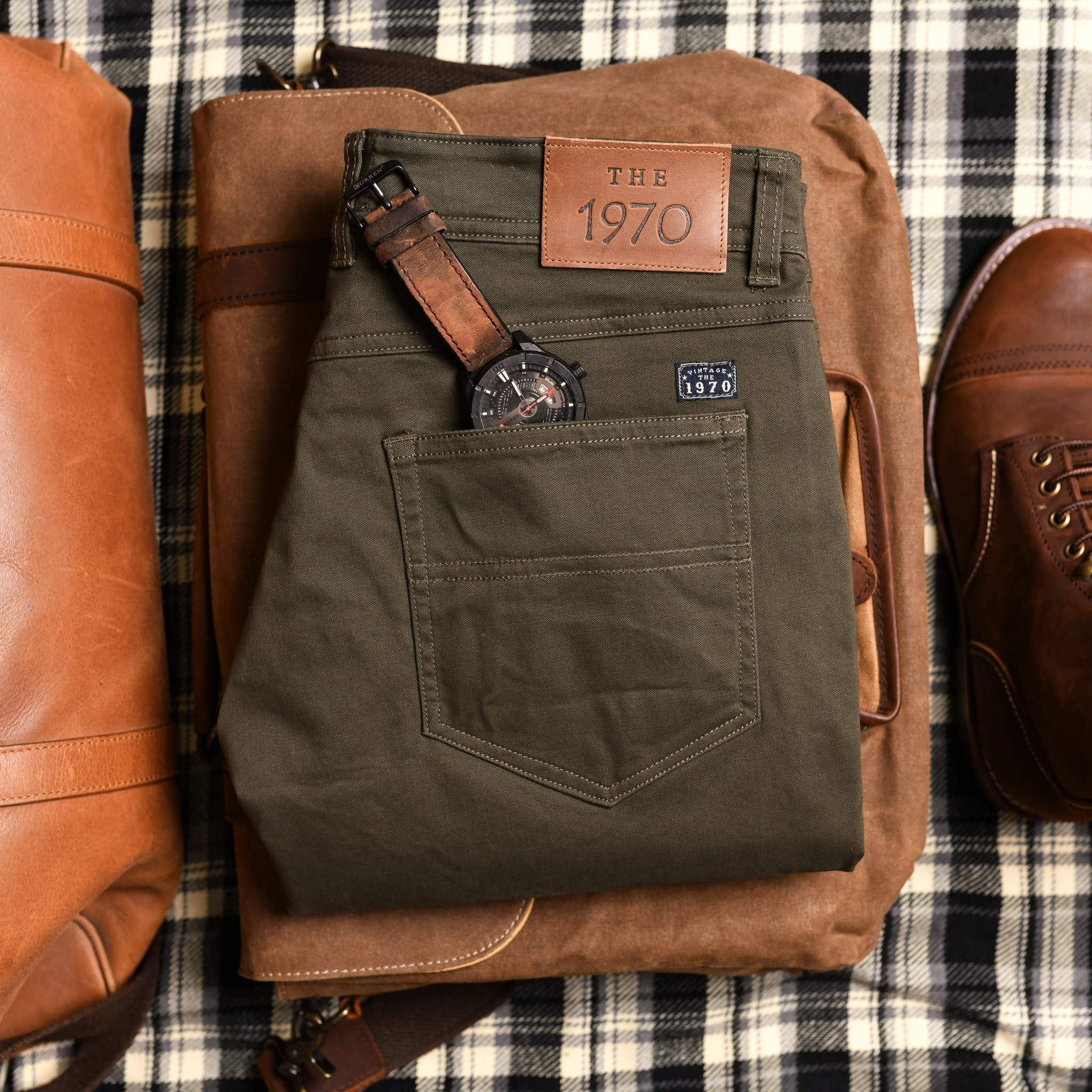 Quần short kaki QSK925 - Rêu