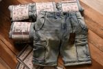 Quần short Jean xanh đậm túi hộp QS517