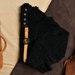 Áo len nhung cổ khuy AL810 - XÁM