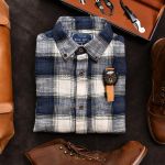 Áo sơ mi kẻ SM903 - Than