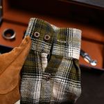 Áo sơ mi kẻ SM903 - RÊU