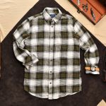 Áo sơ mi kẻ SM903 - RÊU