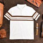 Áo polo phối kẻ 3127 AP932 - ĐEN