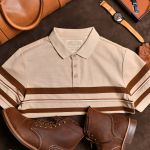 Áo polo phối kẻ 3127 AP932 - ĐEN