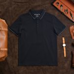 Áo polo viền kẻ AP933 - Trắng
