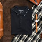 Áo polo viền kẻ AP933 - ĐEN
