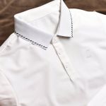 Áo polo viền kẻ AP933 - Trắng