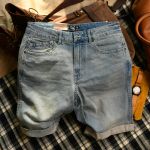 Quần short jean xanh XANH NHẠT THE1970  QS790