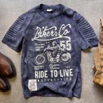 Áo Phông loang tay ly biker IN HÌNH THAN THE1970 AP826