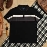 Áo polo phối kẻ TRẮNG THE1970 AP863