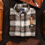 Áo sơ mi kẻ SM903 - Nâu