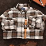 Áo sơ mi kẻ SM903 - Nâu