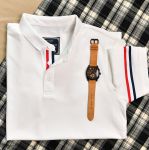 Áo polo tay kẻ Trắng  THE1970 AP814