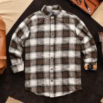 Áo sơ mi kẻ SM903 - Nâu